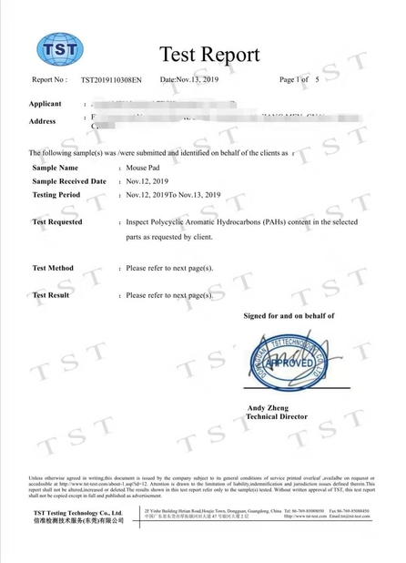 Chine Guangzhou Tegao Leather goods Co.,Ltd Certifications